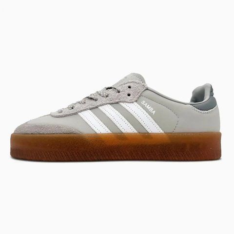 Adidas Samba Platform Grey White Gum VZ19794 фото