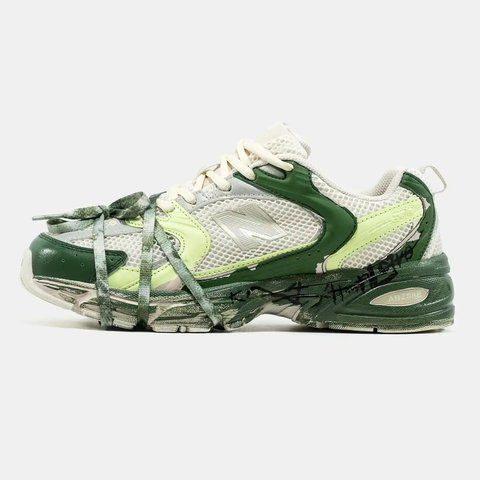New Balance 530 Green Lime Custom Paint VZ19468 фото