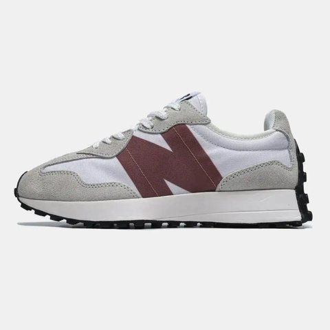 New Balance 327 White Grey Burgundy VZ18299 фото