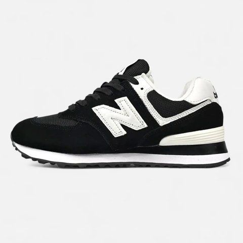 New Balance 574 Triple Black White VZ20499 фото