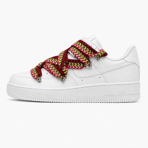 Nike Air Force 1 Low Custom Lanvin Laces White Multicolor VZ20910 фото