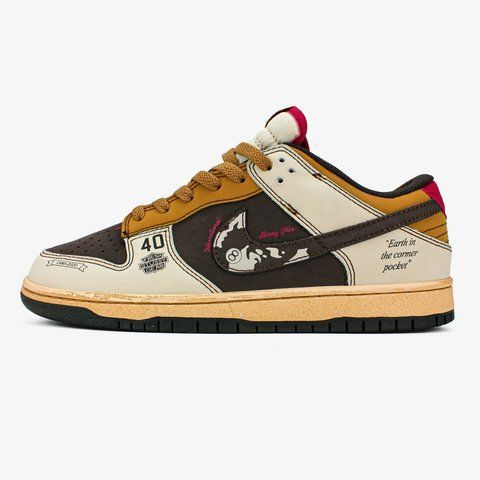 Nike SB Dunk Low x Stussy Brown Beige VZ20088 фото