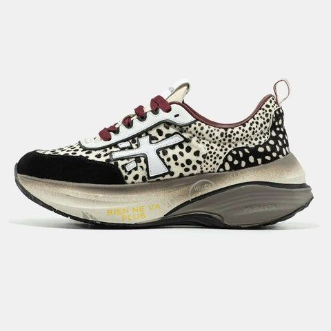 Premiata HILL Leopard Black Burgundy VZ19547 фото