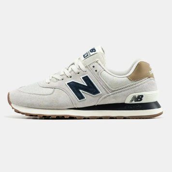 New Balance 574 Beige Navy Brown VZ18598 фото