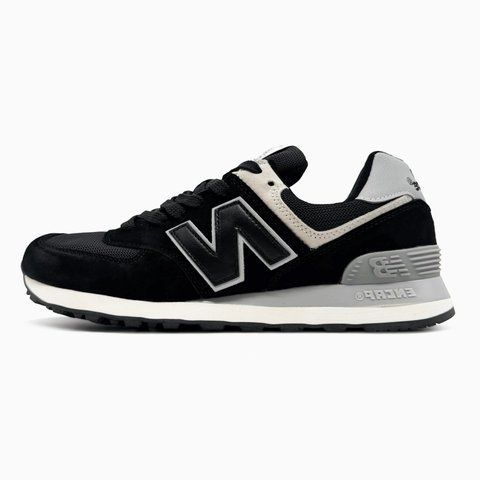 New Balance 574 Grey Black Cream VZ20897 фото