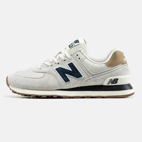 New Balance 574 Beige Navy Brown VZ18598 фото