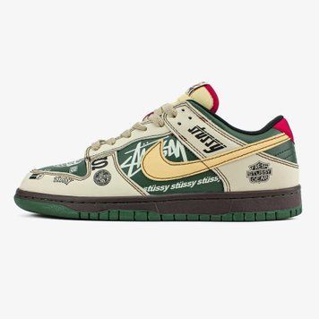 Nike SB Dunk Low x Stussy Beige Green VZ20087 фото