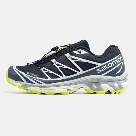 Salomon XT-6 Soft Ground Gore-Tex Navy White Yellow VZ18040 фото