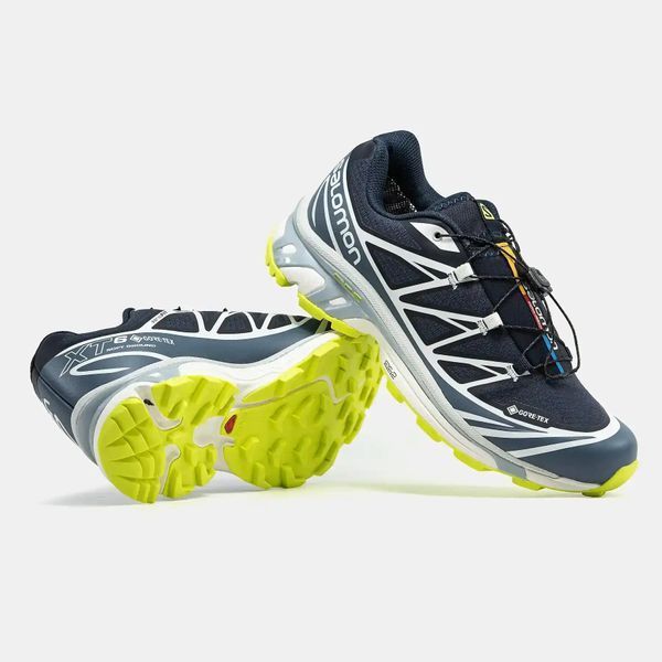Salomon XT-6 Soft Ground Gore-Tex Navy White Yellow VZ18040 фото