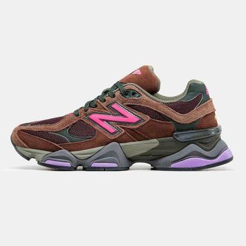 New Balance 9060 Brown Burgundy Olive Pink VZ17852 фото